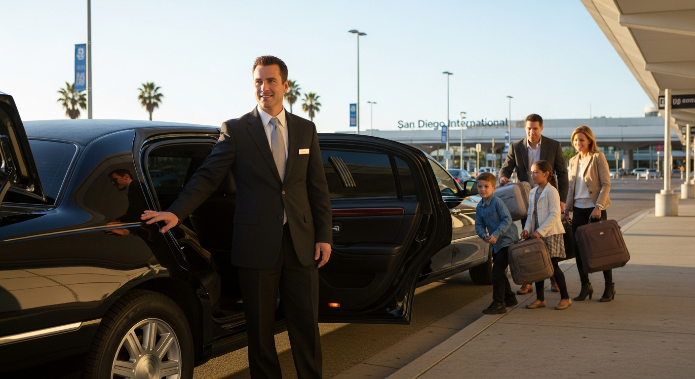 Experience Unmatched Comfort and Reliability with SD-LIMO's San Diego Airport Chauffeur Services
